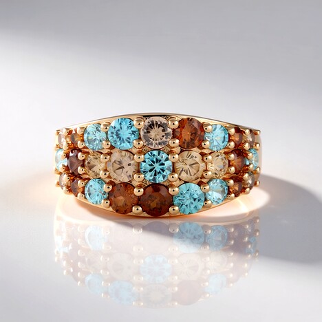 Anello in argento con Zircone Arancione (KM by Juwelo)
