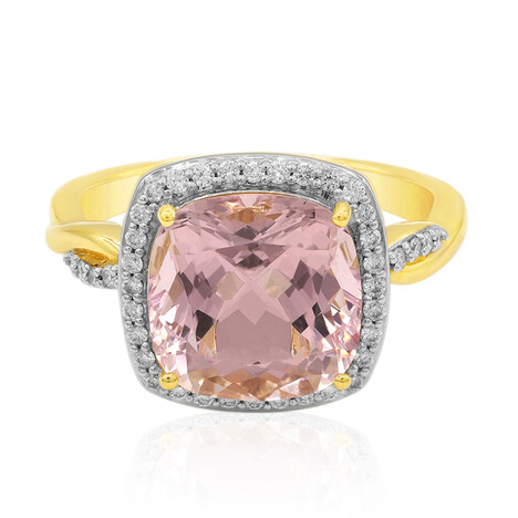 Anello in oro con Morganite Brasiliana AAA (AMAYANI)