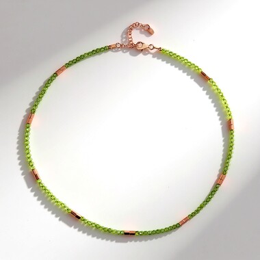 Peridot Silver Necklace