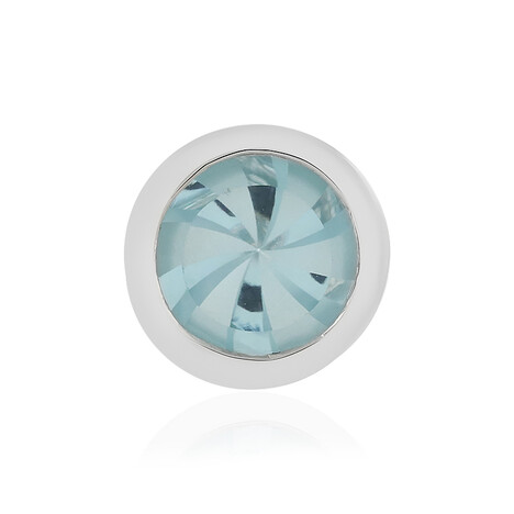 Himmelblauer Topas-Silberanhänger (MONOSONO COLLECTION)