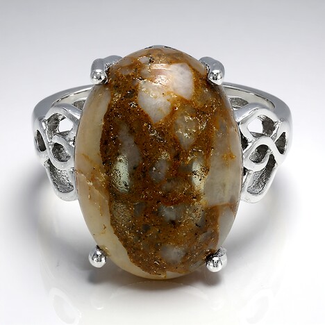 Anello in argento con Quarzo Dinosauro