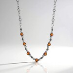 Collana in argento con Conchiglia di Ostrica Spinosa Arancione (Desert Chic)