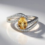 Anello in argento con Berillo Giallo