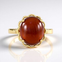 Anello in argento con Granato Essonite