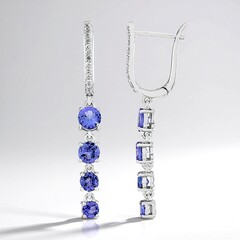 Pendientes en plata con Tanzanita (de Melo Essence)