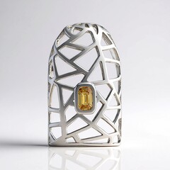 Ciondolo in argento con Zircone Giallo