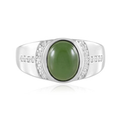 Zilveren ring met een Canadese jade