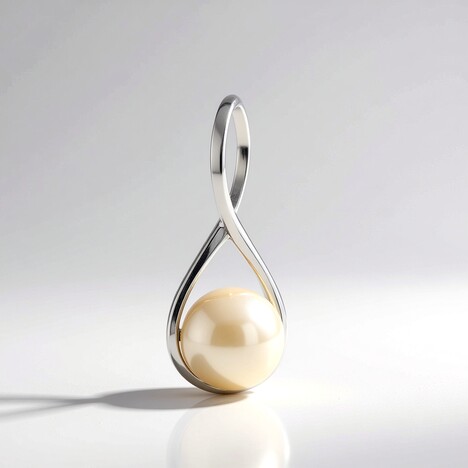 Ciondolo in argento con Perla d'Acqua Dolce Bianca (Michelle Albala)