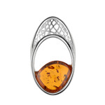 Ciondolo in argento con Ambra Baltica Cognac (dagen)