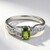 Anello placcato in platino con Tormalina Cuprian