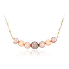 Collana in argento con Perla Ming Porpora (TPC)