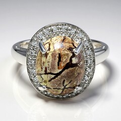 Anello in argento con Diaspro Dentritico Sonora