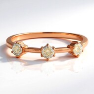 Anello in oro con Diamante Rose de France SI1 di Argyle (Annette)