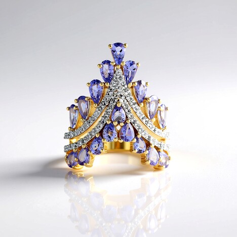 Anello in argento con Tanzanite