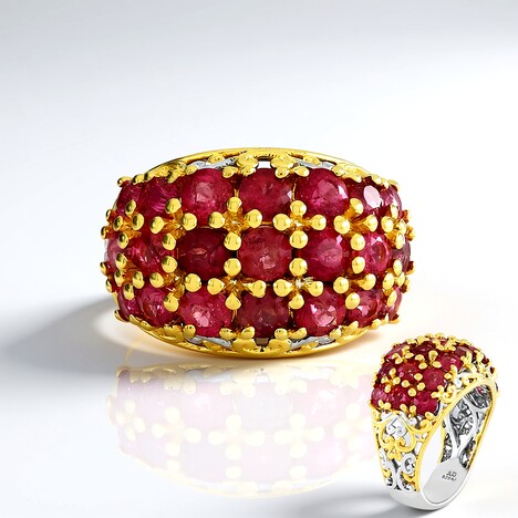Anello in argento con Rubellite (Gems en Vogue)