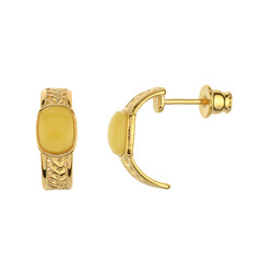 Orecchini in argento con Ambra Milky Baltica (dagen)