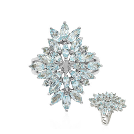 Anello in argento con Topazio Blu Cielo