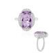 Rose de France Amethyst Silver Ring