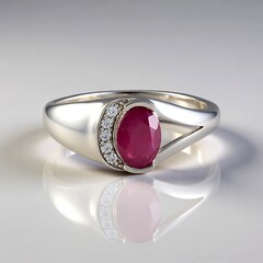 Anello in argento con Rubino del Madagascar