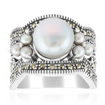 Zilveren ring met een Zilveren zoetwater kweekparel (TPC)