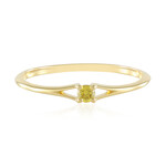 Gelber I2 Brillant-Silberring