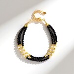 Bracciale in argento con Spinello Nero (Riya)