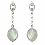 Boucles d'oreilles en argent et Nacre (dagen)