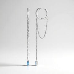 Orecchini in argento con Topazio Blu Cielo