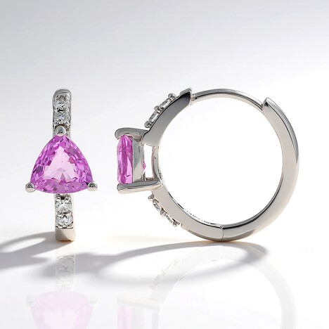 Orecchini in oro con Zaffiro Rosa (CIRARI)