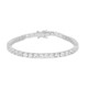 Zilveren armband met witte topaasstenen (Adela Silber)