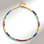 Collier en argent et Emeraude du Brésil