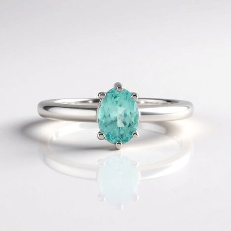 Anello in argento con Apatite Blu