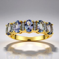Anello in oro con Tanzanite Lilla