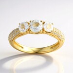 Anello in argento con Topazio Bianco