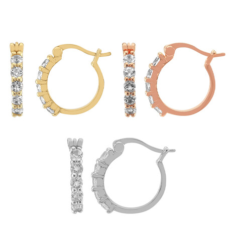 Weißer Topas-Silberohrringe