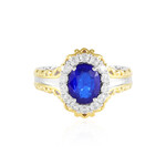 Pierścionek na srebro i Szpinel kobaltowoniebieski (Gems en Vogue)