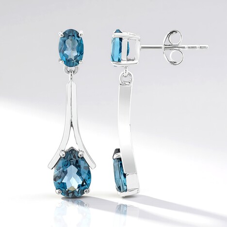 Orecchini in argento con Topazio Blu Londra (Pallanova)