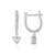 Weißer Topas-Silberohrringe