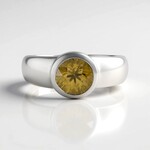 Anello in argento con Zircone Giallo