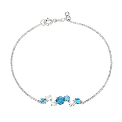 Bracciale in argento con Topazio Blu Londra