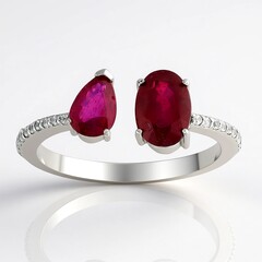 Anello in argento con Rubino Bemainty