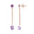 Rose de France Amethyst Silver Earrings