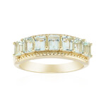 Nigerianischer Mintgrüner Beryll-Goldring