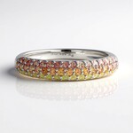 Anello in argento con Zaffiro Fancy