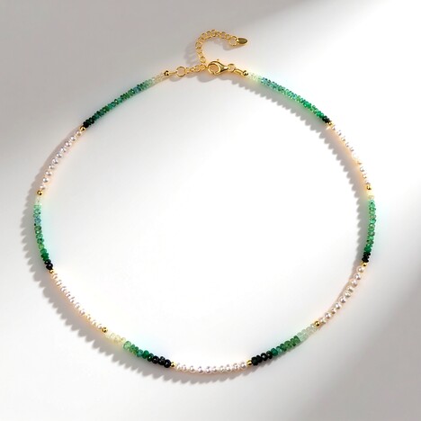 Collana in argento con Smeraldo Brasiliano (Riya)