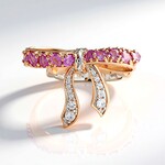 Anello in argento con Zaffiro Rosa (Gems en Vogue)