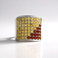 Bague en argent et Citrine