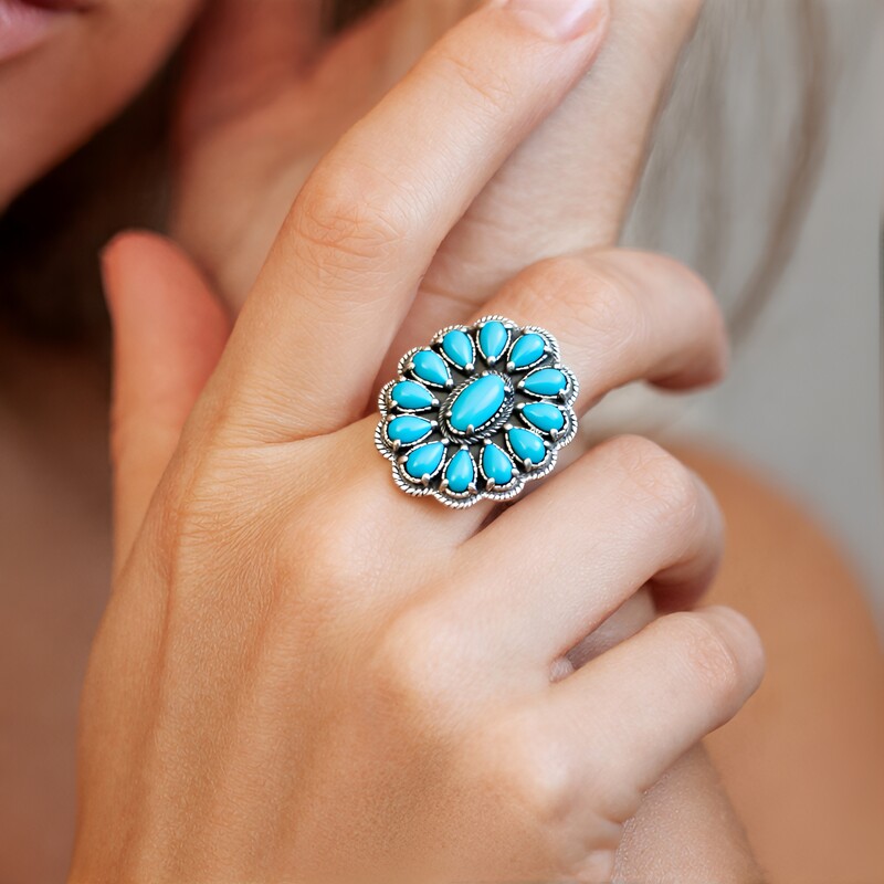 Sleeping Beauty Turquoise Silver Ring (Desert Chic)