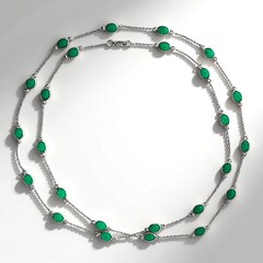 Collana in argento con Onice Verde (Adela Silber)