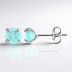 Orecchini in argento con Quarzo blu pastello